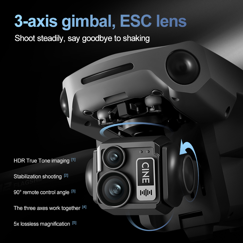 8K 3 Axis Gimbal Brushless 7.2 - Drone Lidar recension och pris