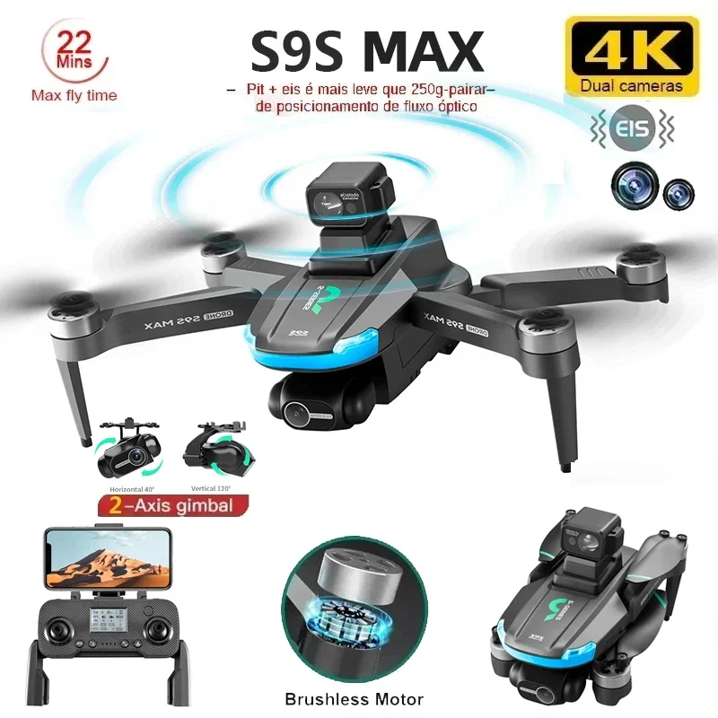 NEW S9S MAX MINI Drone 4K 2-Ax - Drone Lidar recension och pris